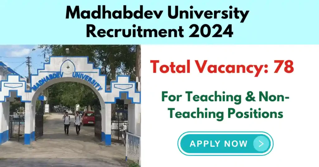 Madhabdev University Recruitment