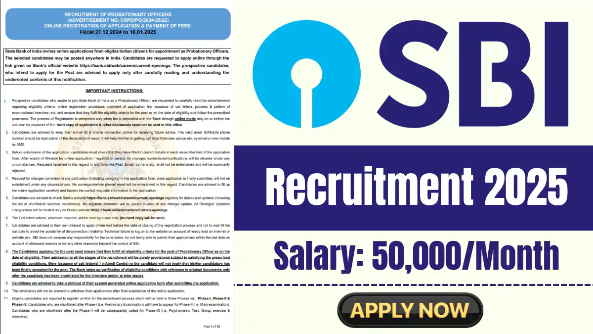 SBI PO Recruitment