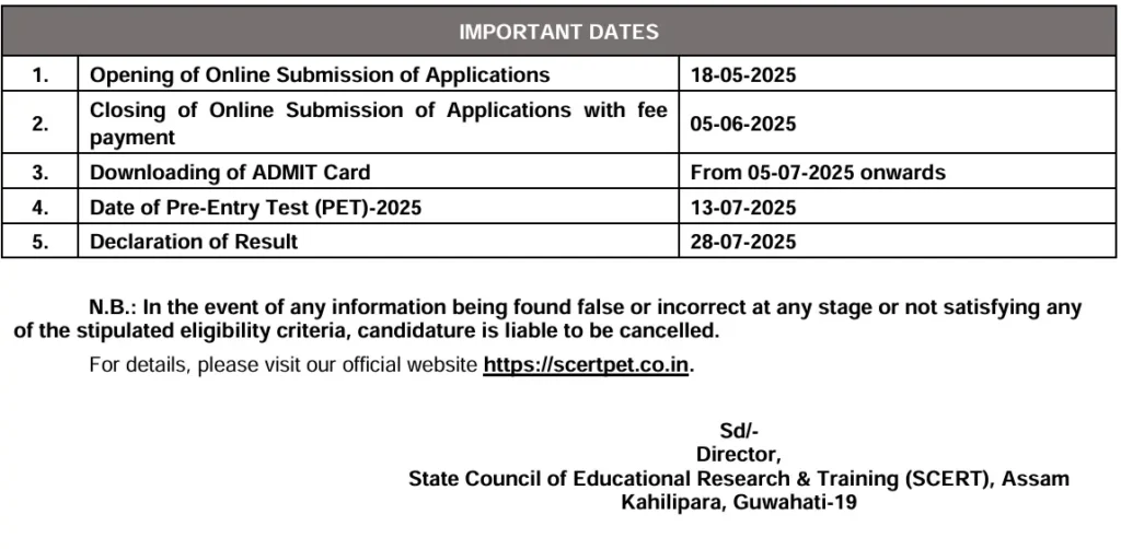 Assam D.El.Ed. Result 2025 Notice