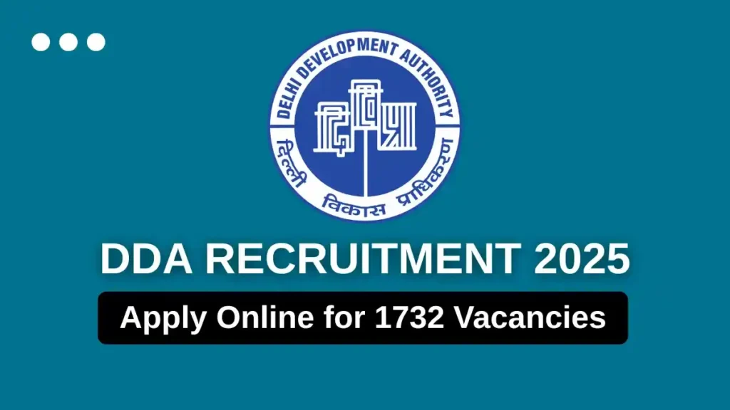 DDA Recruitment 2025