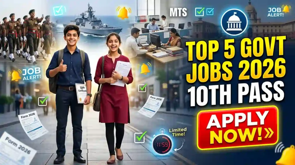 Top 5 Government Jobs for 10th Pass